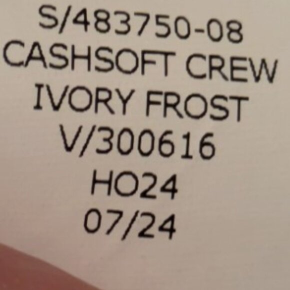 GAP CashSoft Crew Long Sleeve Womens Medium 6 Button Front Ivory Frost - Picture 14 of 14